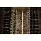 Colonne porte-bouteilles en plexiglas avec fixation sol/plafond pour 136 bouteilles de champagne - Hauteur 2700 mm